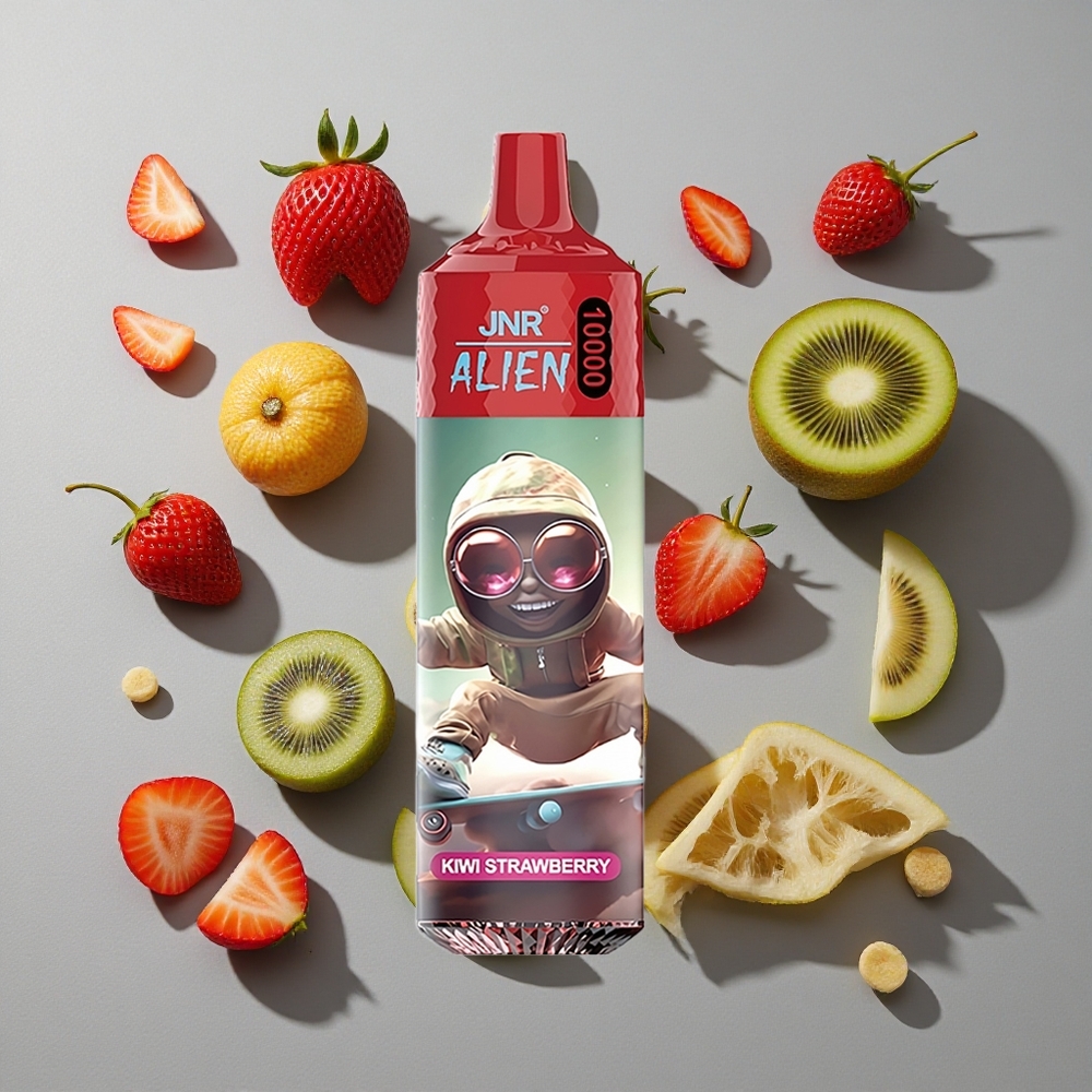 Kiwi Fresa JNR Alien 10000 Puffs Diseño Deportivo Capacidad de Batería de 850mAh