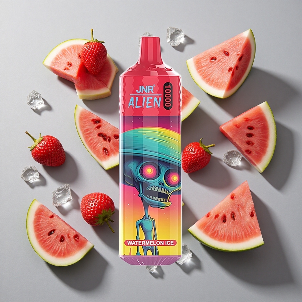 Sandía Hielo JNR Alien 10000 Puffs Vape Desechable con Batería de 850mAh y Carga Rápida Tipo-C