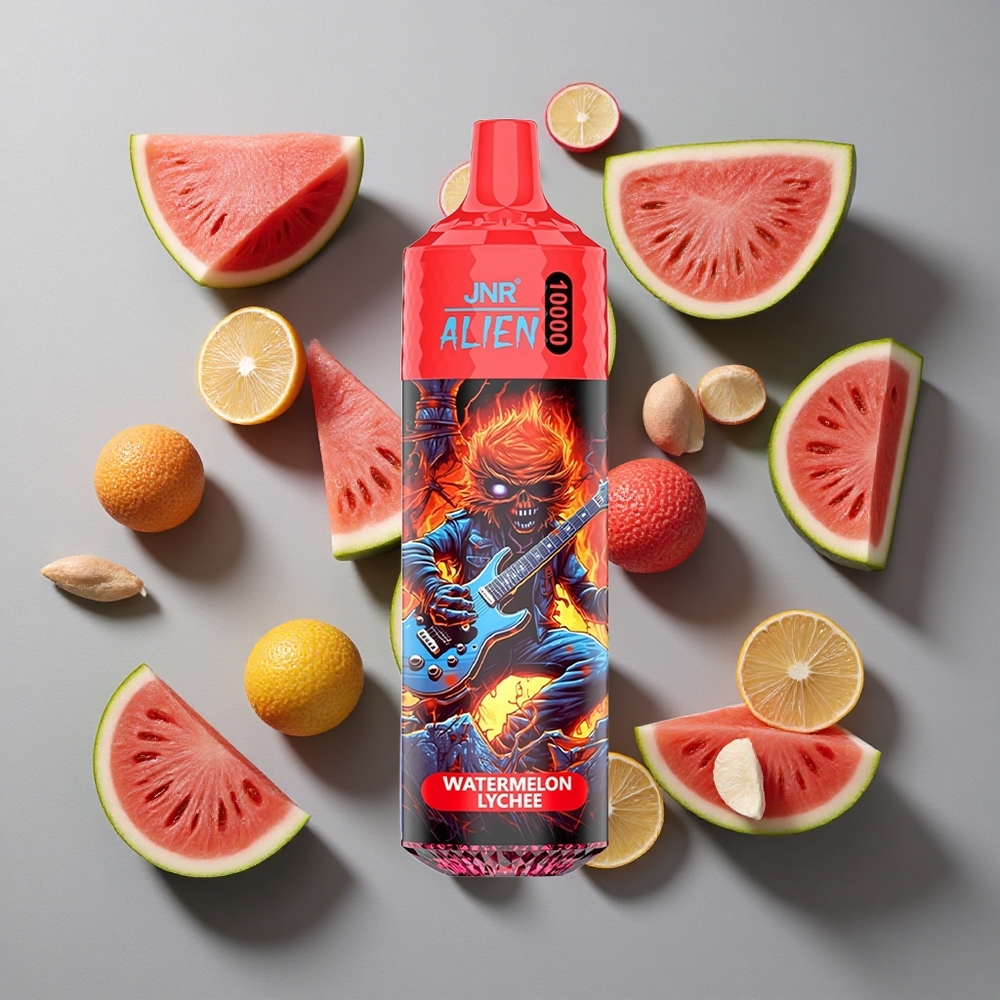 Sandía Lichi JNR Alien 10000 Puffs con Capacidad de Batería de 850mAh y Diseño Deportivo