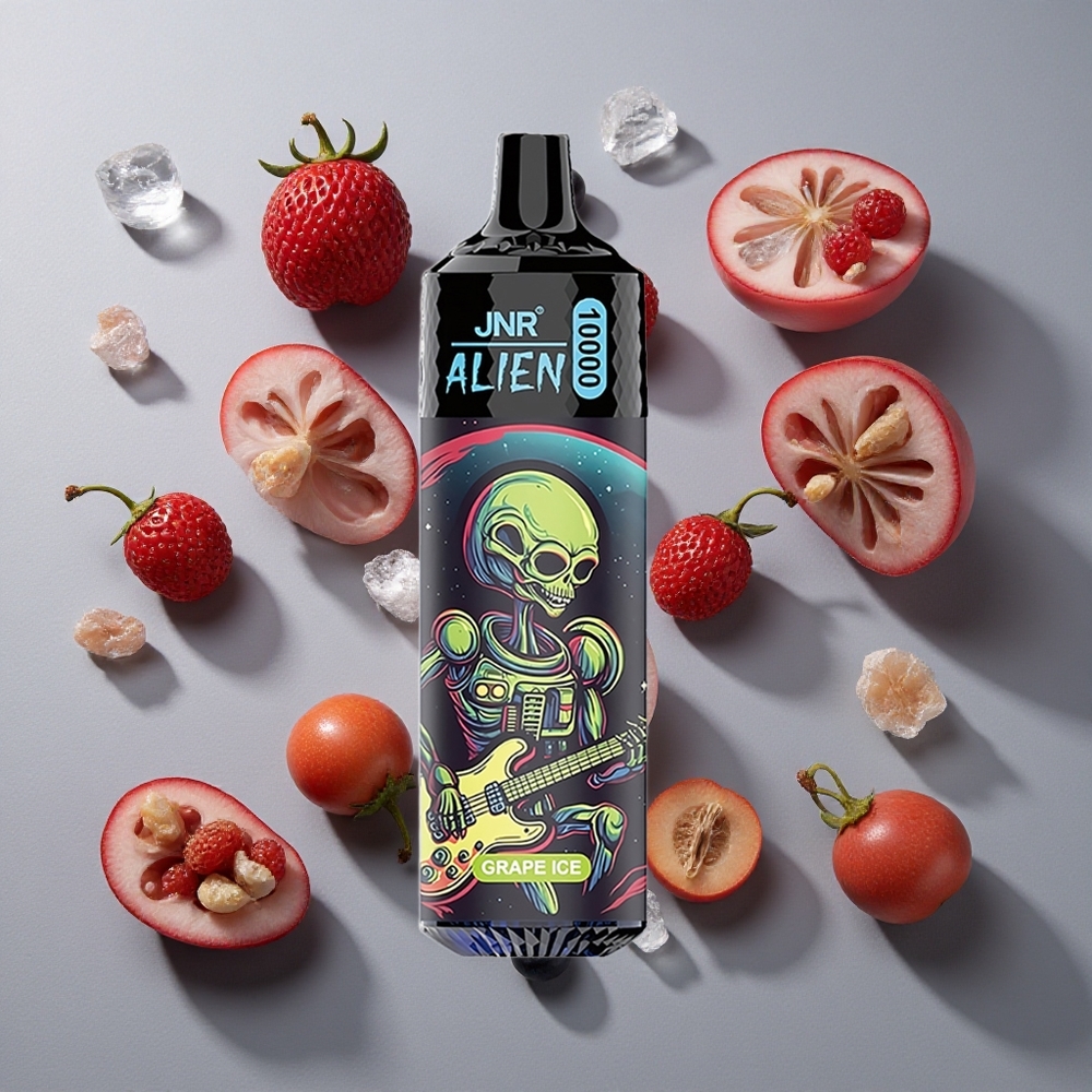 Uva Helado JNR Alien 10000 Puffs Capacidad de batería de 850mAh Diseño deportivo