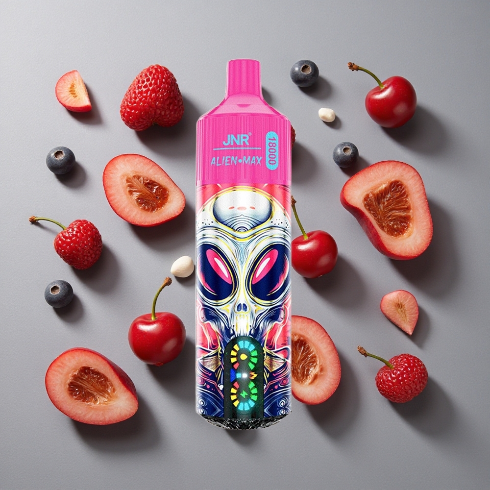 Cereza Baya JNR Alien Max 18000 Puffs con Pantalla LED Inteligente y Batería de 850mAh