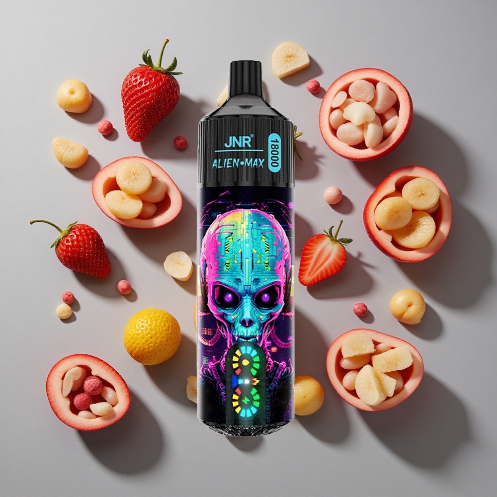 Fresa Hubba Bubba JNR Alien Max 18000 Puffs Dual Malla Bobina & Doble Núcleo 28ml E-líquido