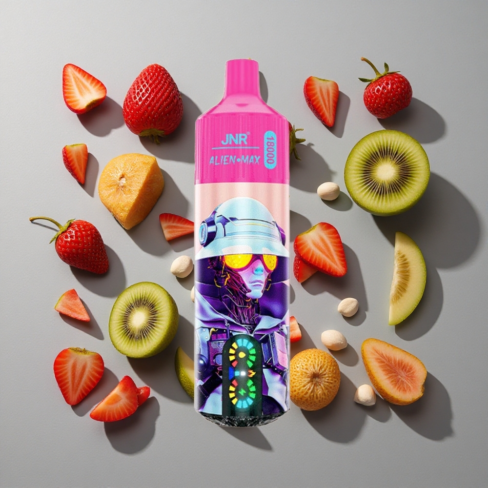 Fresa Kiwi JNR Alien Max 18000 Puffs Pantalla LED Inteligente Carga Rápida Type-C