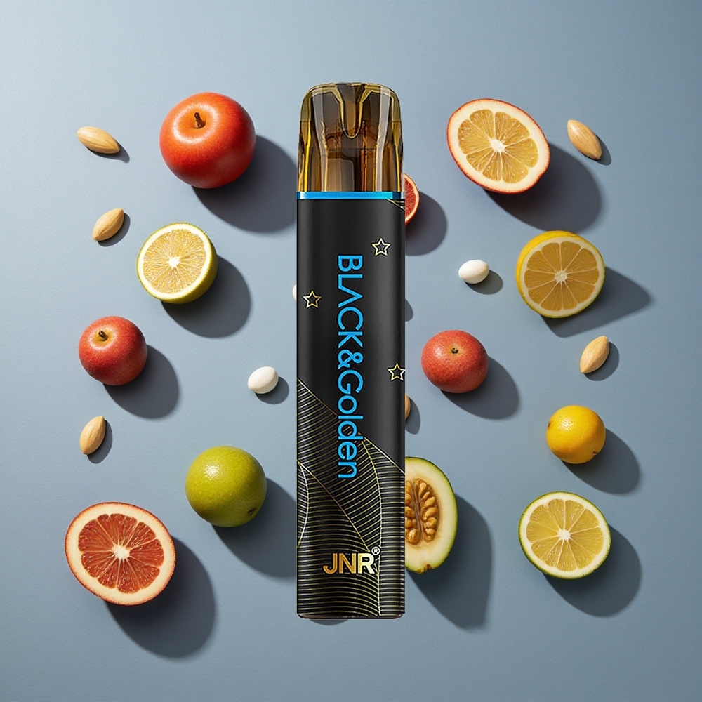 Mr Azul JNR Black&Golden 800 Caladas Capacidad de Batería 550mAh Desechable Vape