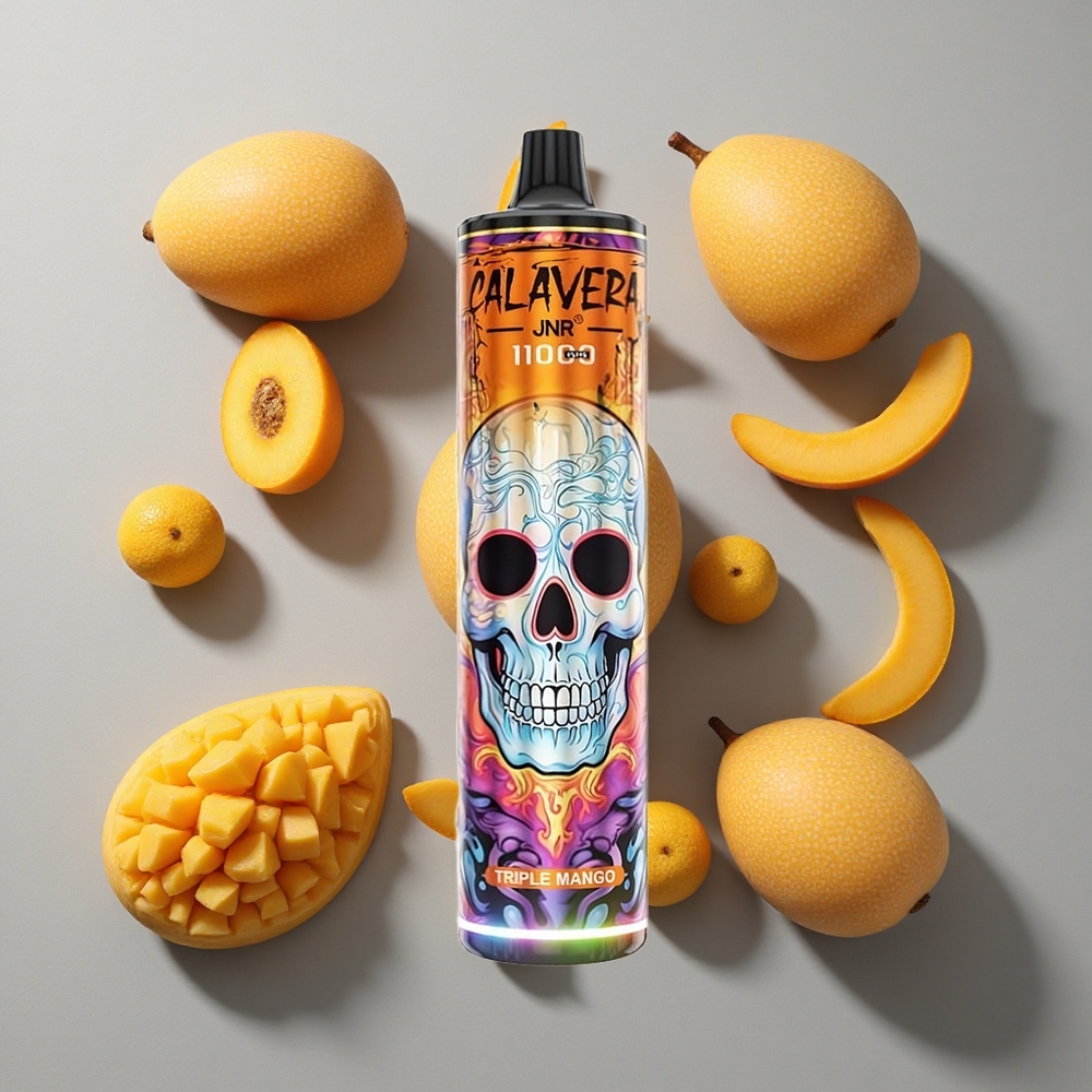 Triple Mango JNR Calavera 11000 Puffs Vape Desechable con Puerto de carga Type-C y Batería de 850 mAh