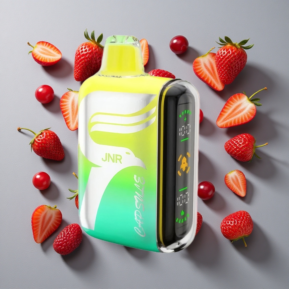 Fresa Frambuesa Cereza JNR Capsule 15000 Caladas Batería 850mAh Pantalla LED Inteligente