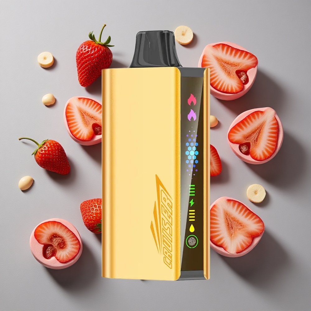 Fresa Chupa Chups JNR Cruiser 12000 Puffs Vape Desechable Sin Carga con Pantalla Animada y Cuerpo de Aluminio