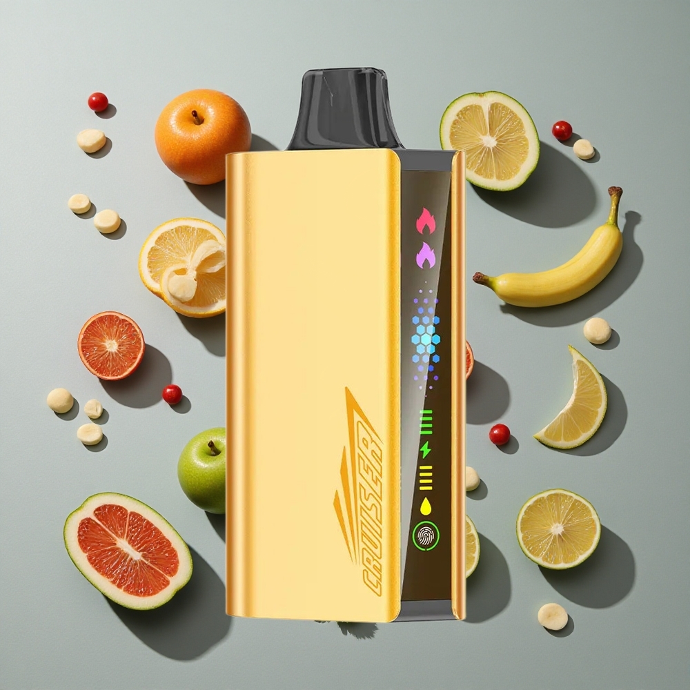 Menta Fría JNR Cruiser 12000 Puffs Vape Desechable Sin Carga con Batería Integrada de 3500 mAh y Pantalla de Animación