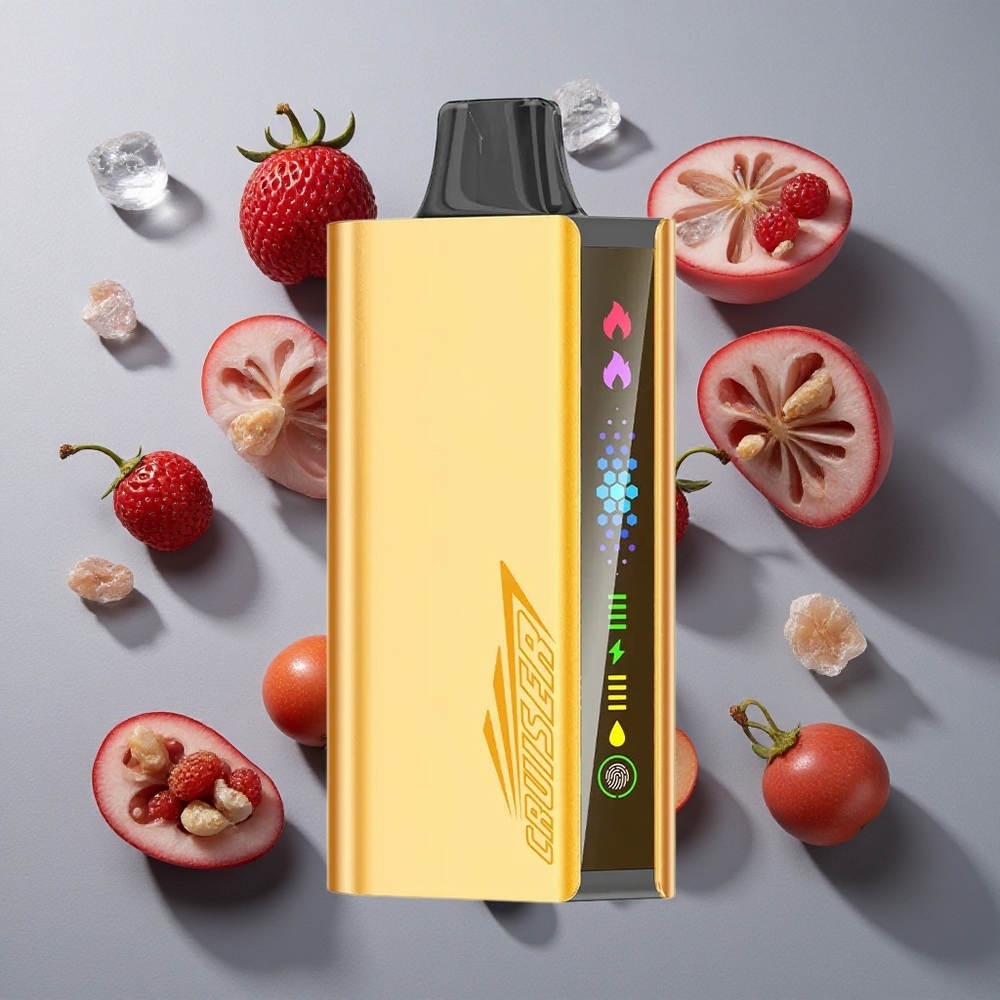 Uva Helado JNR Cruiser 12000 Puffs Vape Desechable Sin Carga Batería Incorporada 3500 mAh Pantalla Animación