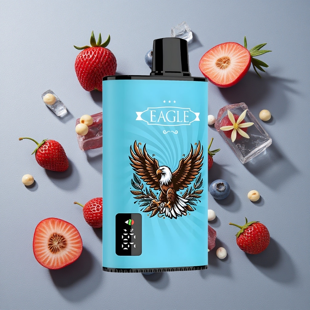 Arándano Azul Hielo JNR EAGLE Smart 23000 Puffs Vape Desechable Pantalla Digital Batería de 750mAh