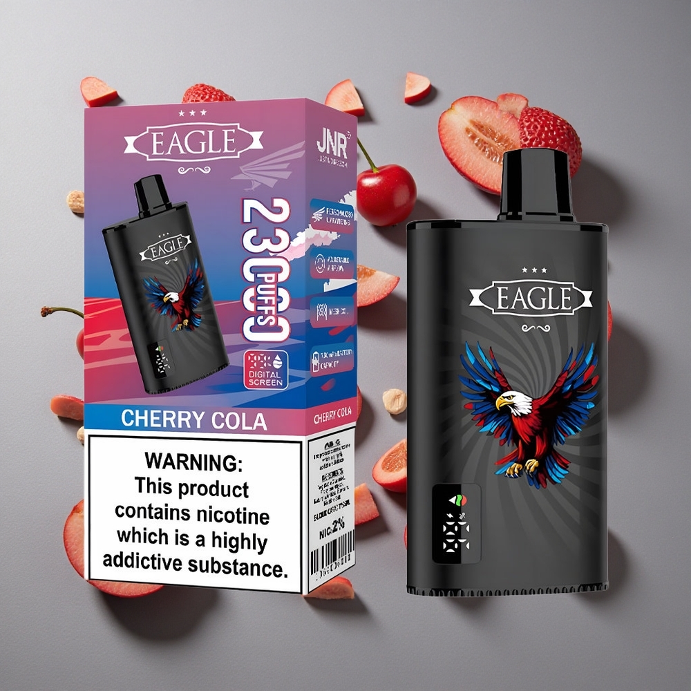 Cereza Cola JNR EAGLE Smart 23000 Puffs Vape Desechable Pantalla Digital 1.0ohm Bobina Mesh