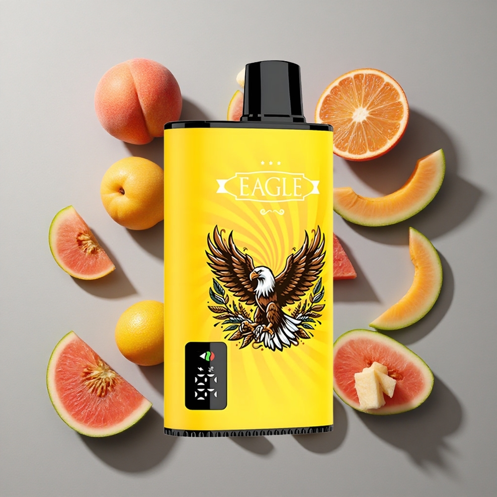 Durazno Mango Sandía JNR EAGLE Smart 23000 Puffs Vape Desechable con Pantalla Digital y Batería de 750mAh