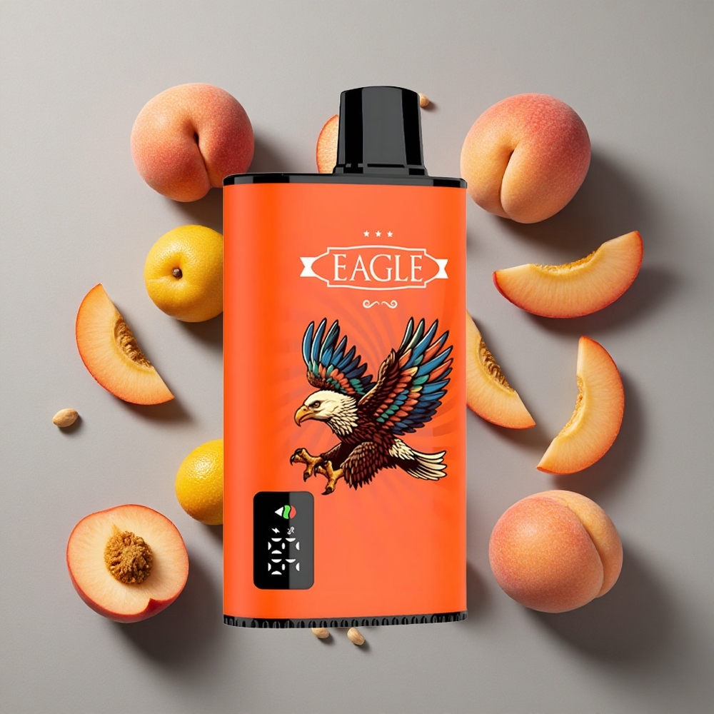 Duraznos Jugosos JNR EAGLE Smart 23000 Puffs Vape Desechable Pantalla Digital 25ml Capacidad de Líquido