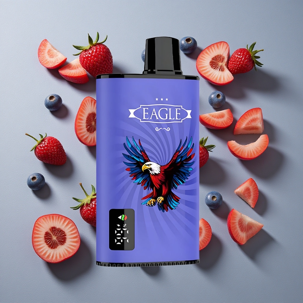 Frambuesa Azul Cereza JNR EAGLE Smart 23000 Puffs Vape Desechable Pantalla Digital Batería de 750mAh