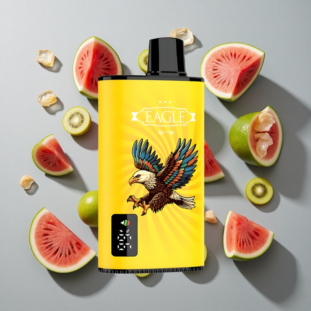 Kiwi Sandía Hielo JNR EAGLE Smart 23000 Puffs Pantalla Digital Batería de 750mAh