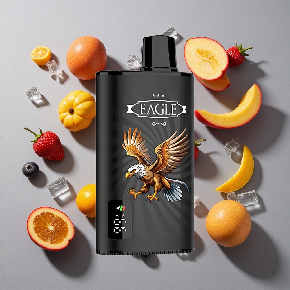 Mango Grosella Negra Helado JNR EAGLE Smart 23000 Puffs Vape Desechable Pantalla Digital Batería de 750mAh