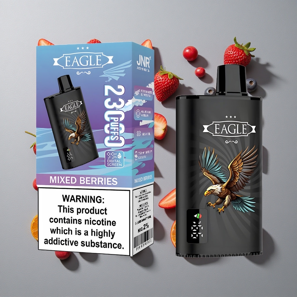 Mezcla de Bayas JNR EAGLE Smart 23000 Puffs Pantalla Digital Batería de 750mAh