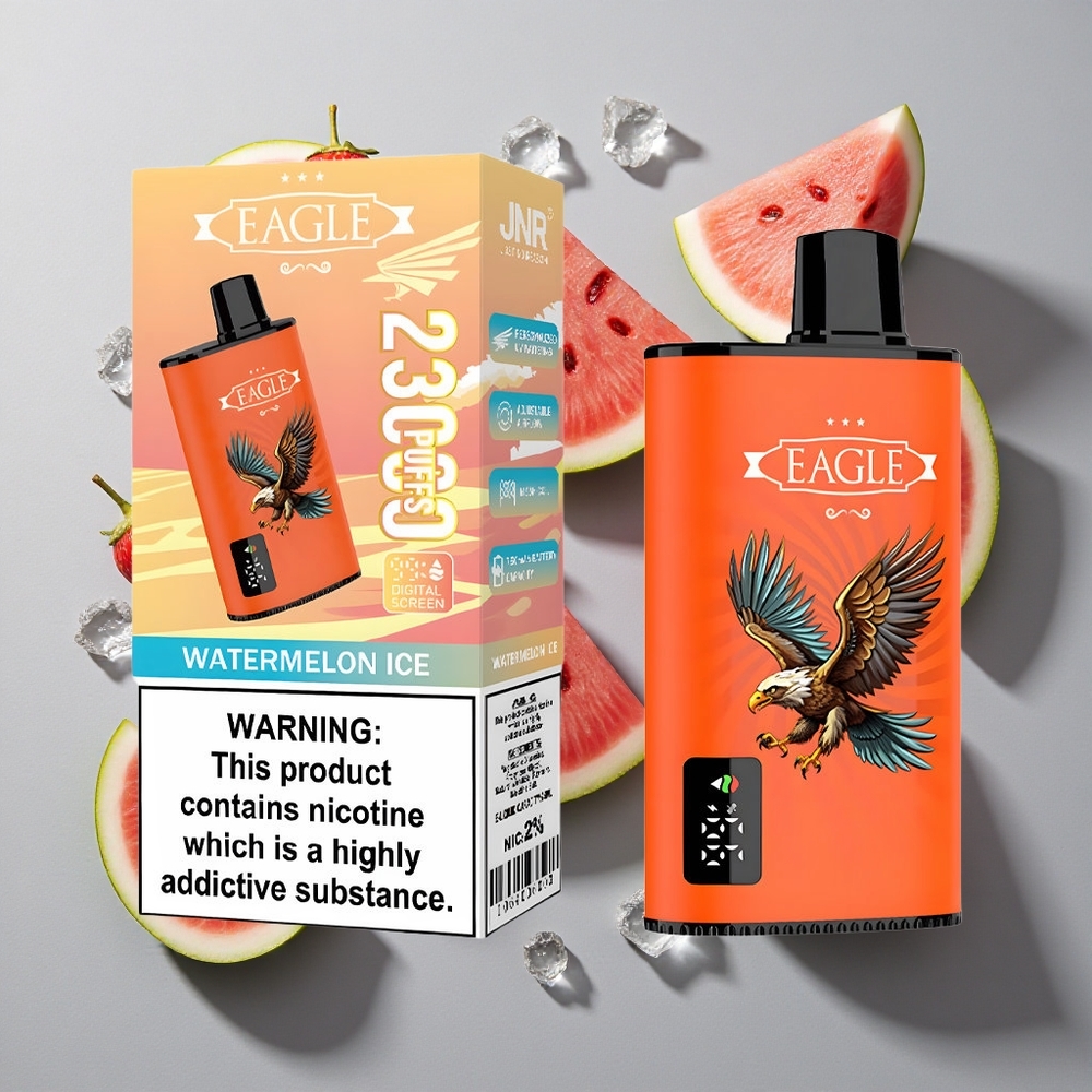 Sandía Hielo JNR EAGLE Smart 23000 Puffs Vape Desechable con Pantalla Digital y Batería de 750mAh