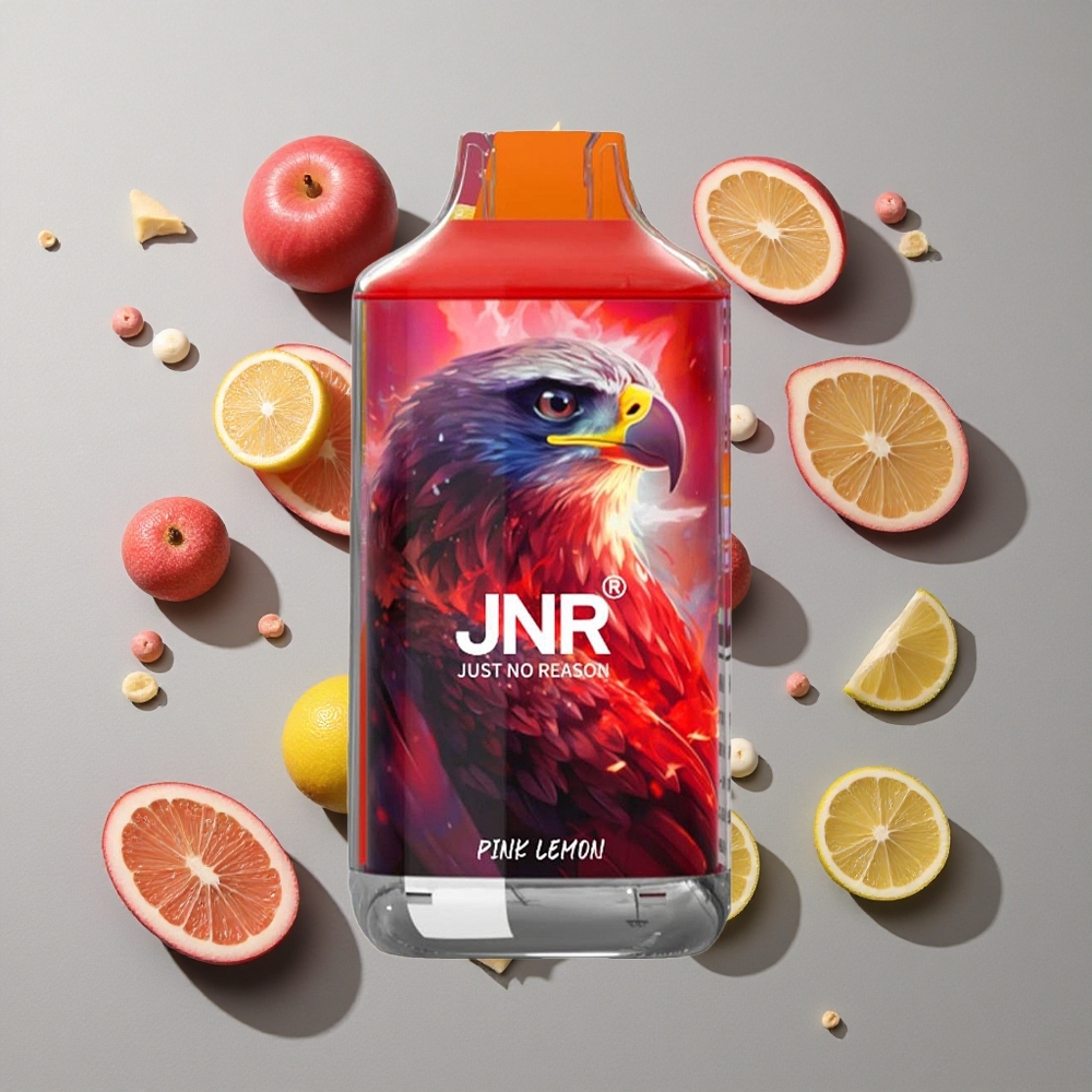 Limón Rosa JNR Falcon 16000 Caladas con Batería de 850 mAh y Pantalla LED Inteligente