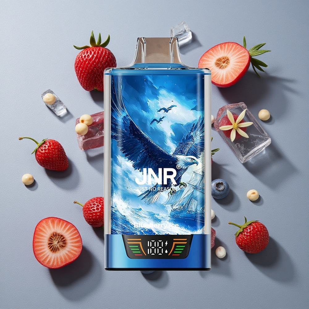 Arándano Azul Hielo JNR Falcon Pro 28000 Vape Desechable 28000 Caladas Capacidad de Batería 950mAh Carga USB Tipo-C