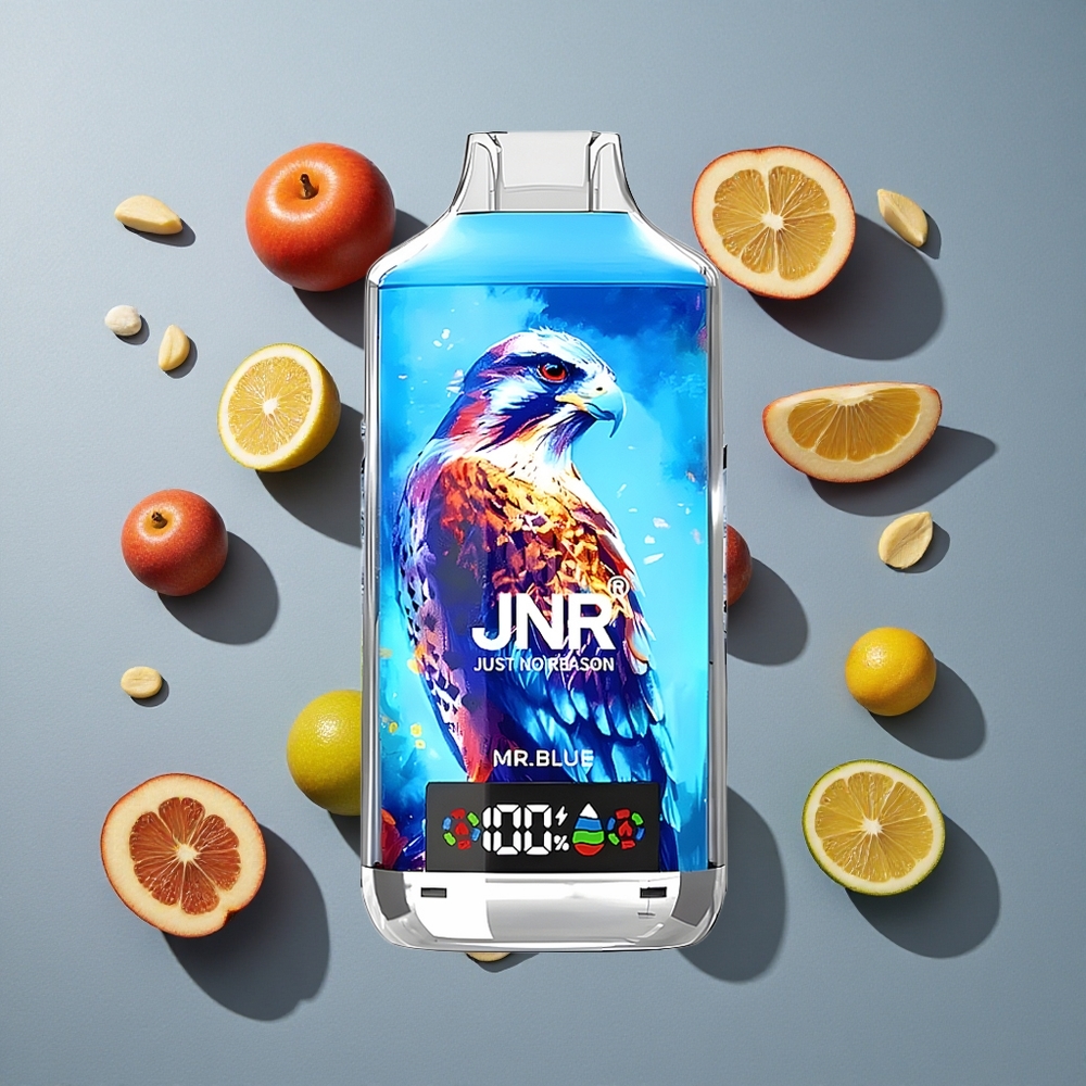 Azul Señor JNR Falcon X 18000 Caladas Capacidad de Batería: 750mAh Tipo de Bobina: Doble Bobina de Malla y Doble Núcleo