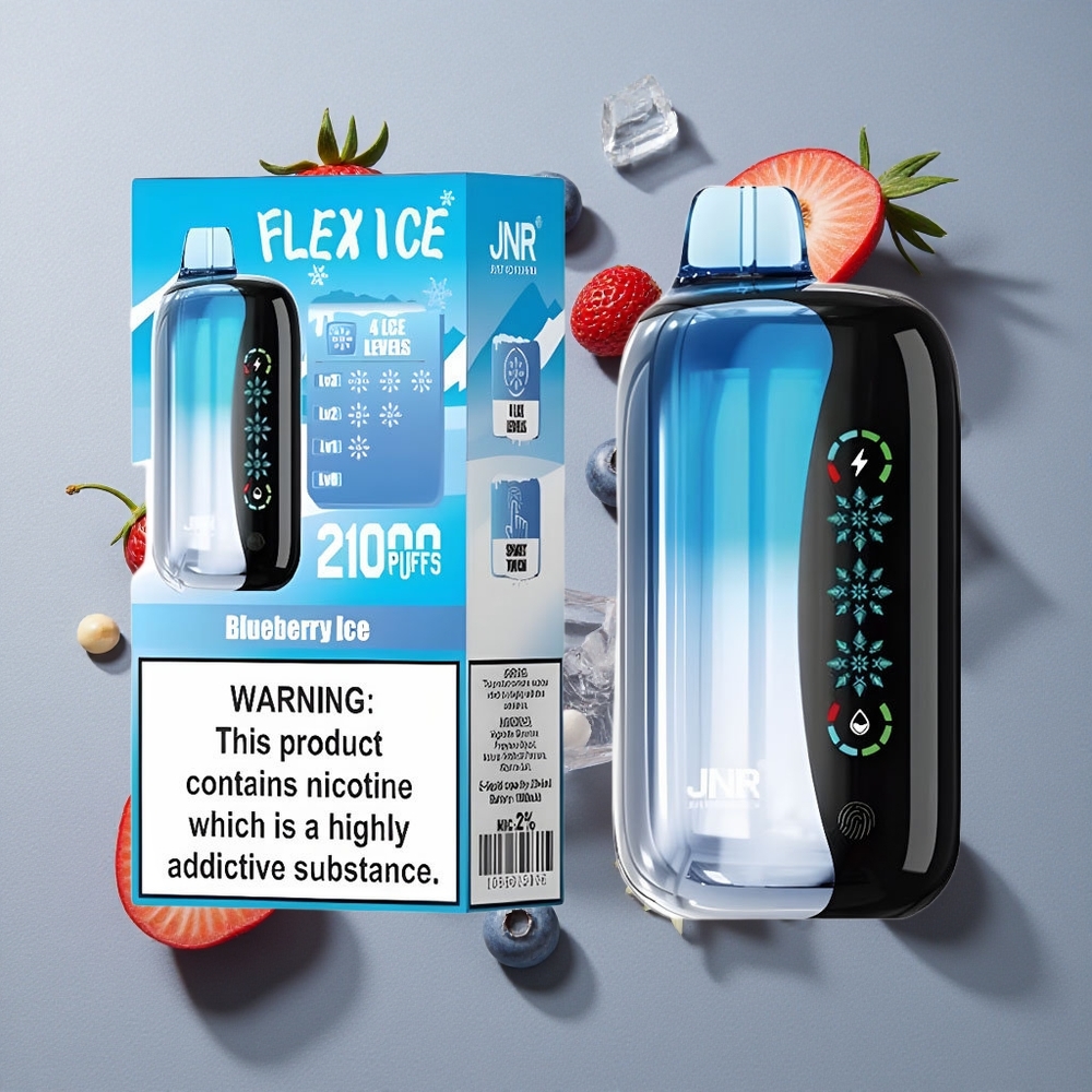 Arándano Azul Helado JNR Flex Ice 21000 Puffs E-líquido 26ml Pantalla Táctil