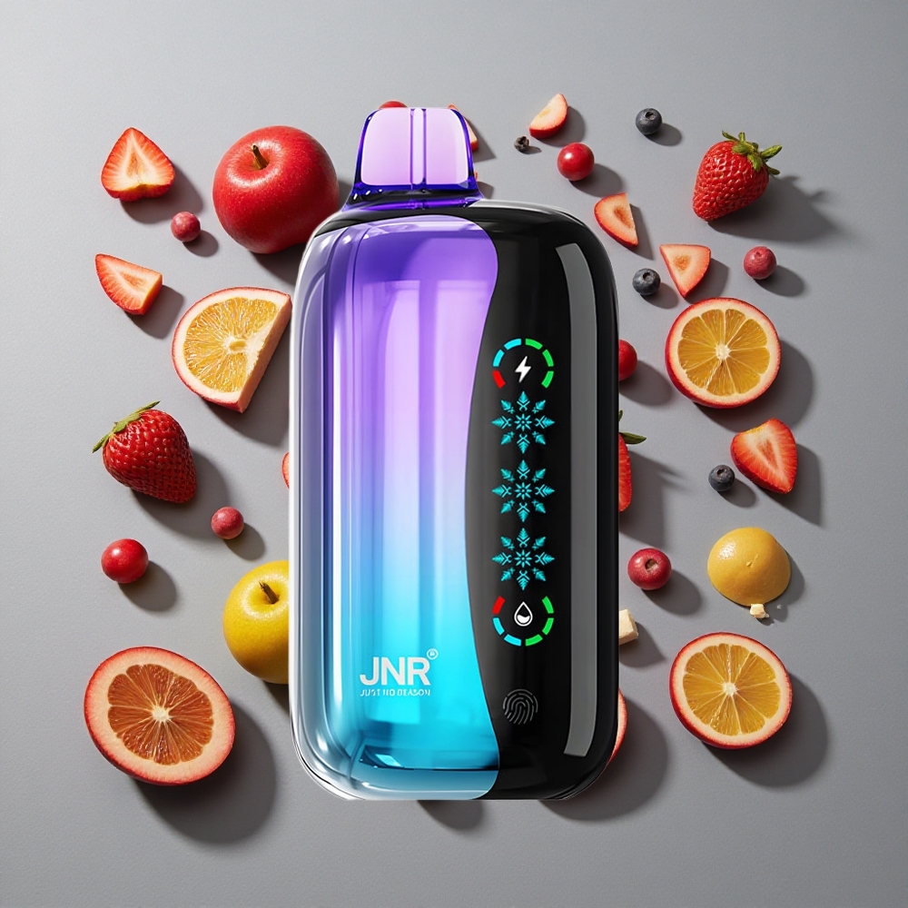 Bayas Mixtas JNR Flex Ice 21000 Puffs Vape Desechable con Pantalla Táctil y Contenido de Nicotina 0%,2%,3%,5%