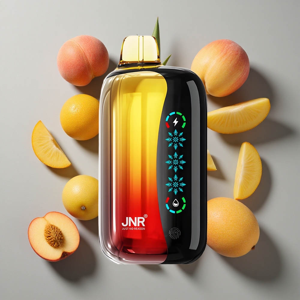 Melocotón Mango Piña JNR Flex Ice 21000 Puffs Vape Desechable Pantalla Táctil 26ml E-líquido