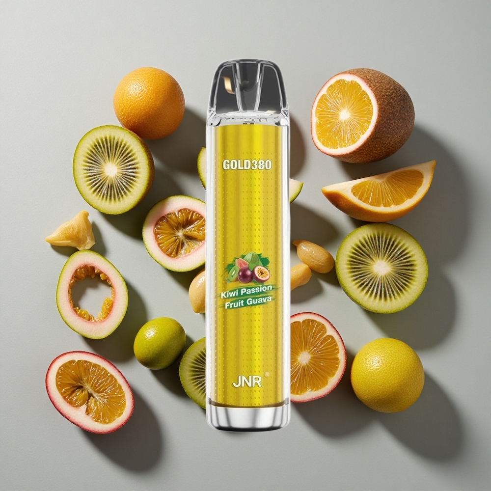 Kiwi Maracuyá Guayaba JNR Gold380 6000 Caladas Batería 1500mAh Capacidad de e-Líquido 13ml