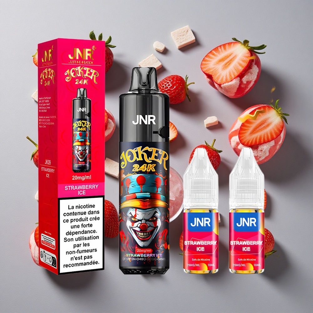 Fresa Helado JNR Joker 24000 Puffs 2% contenido de nicotina Batería 800mAh