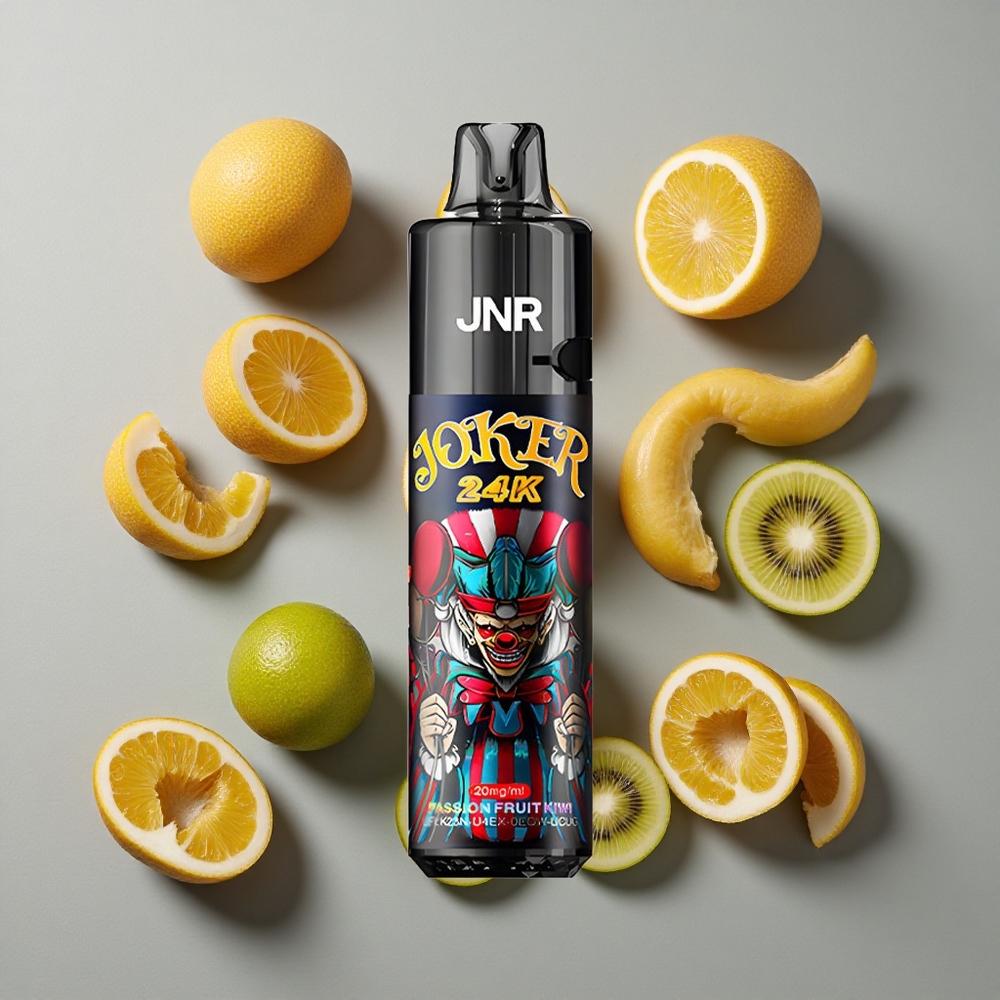 Maracuyá Kiwi JNR Joker 24K Puffs Vape Desechable Batería 800mAh Contenido de nicotina 2%