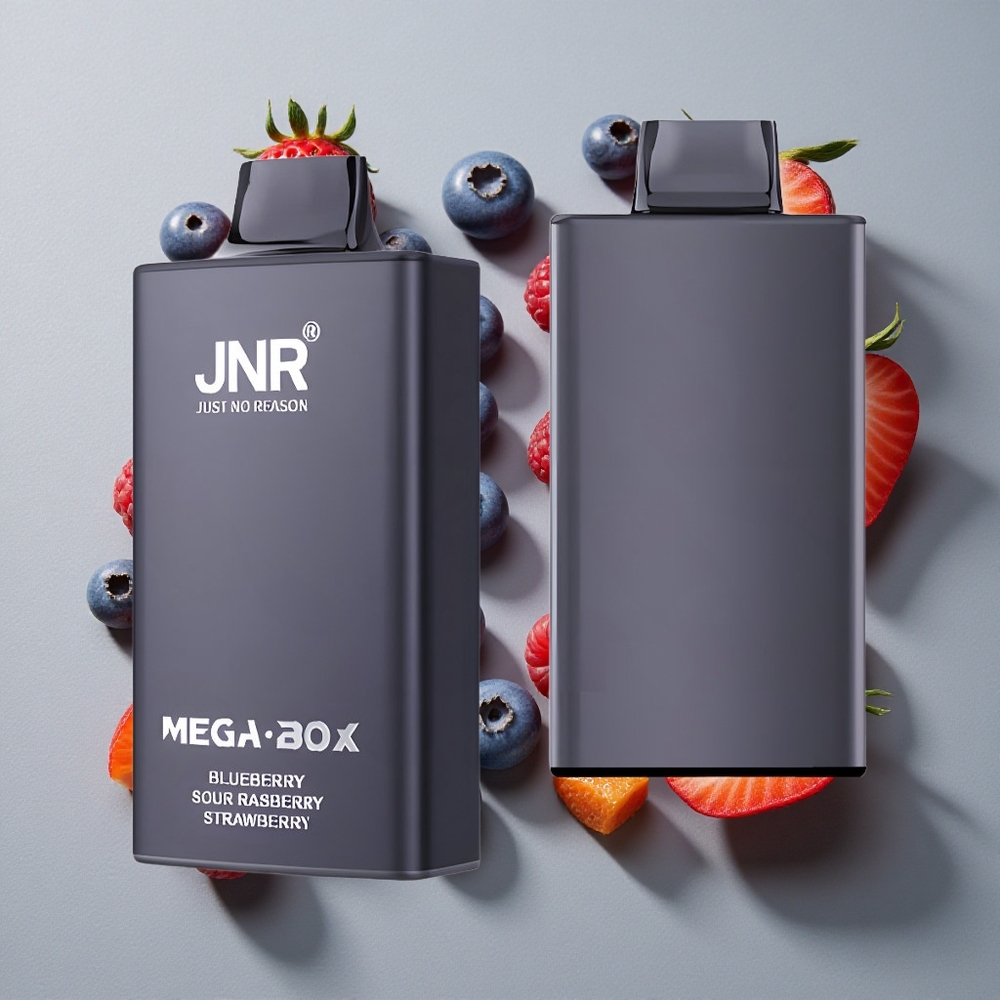 Arándano Agrio Frambuesa Fresa JNR Mega Box 25000 Caladas Vape Desechable 30ml Capacidad de Líquido Tipo-C Carga Rápida