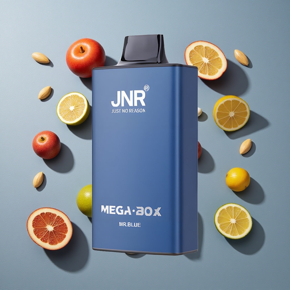 Azul Mr Blue JNR Mega Box 25000 Caladas Vape Desechable con 30ml de Capacidad de E-líquido y Carga Rápida Tipo-C