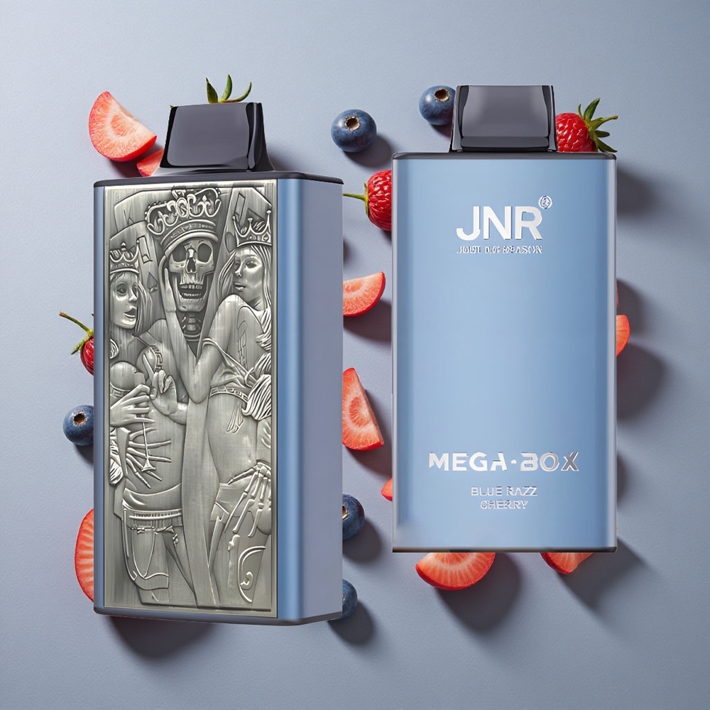 Frambuesa Azul Cereza JNR Mega Box 25000 Caladas Vape Desechable 30ml Capacidad de Líquido 2% Contenido de Nicotina