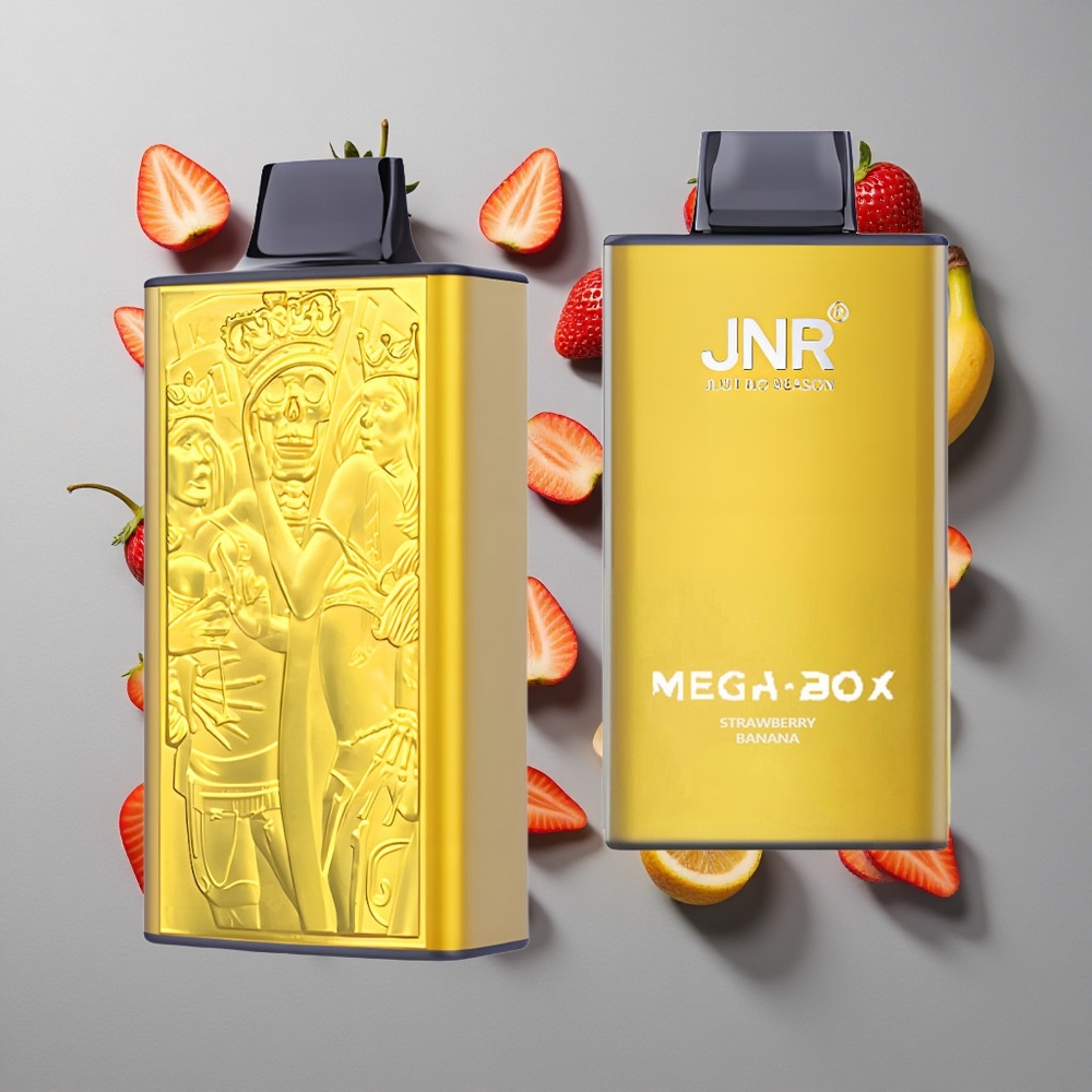 Fresa Plátano JNR Mega Box 25000 Caladas Vape Desechable con 30ml de Capacidad de Líquido y Tipo-C de Carga Rápida
