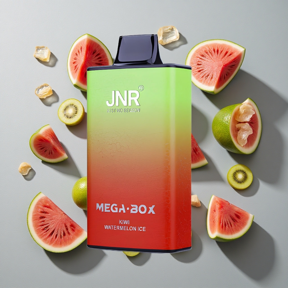 Kiwi Sandía Hielo JNR Mega Box 25000 Puffs Desechable Vape con 30ml de Capacidad de E-líquido y Carga Rápida Tipo-C