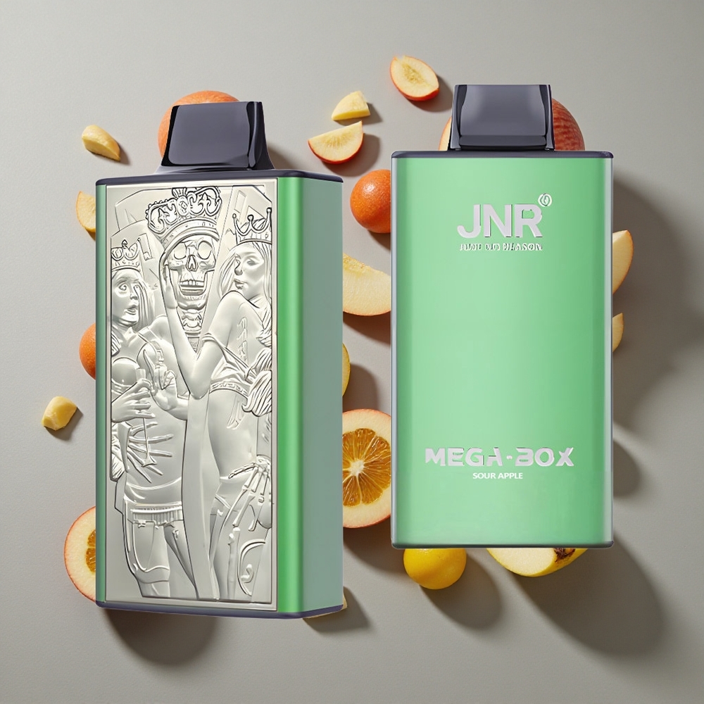 Manzana Ácida JNR Mega Box 25000 Puffs Vape Desechable 30ml Capacidad de E-líquido y Tipo-C Carga Rápida