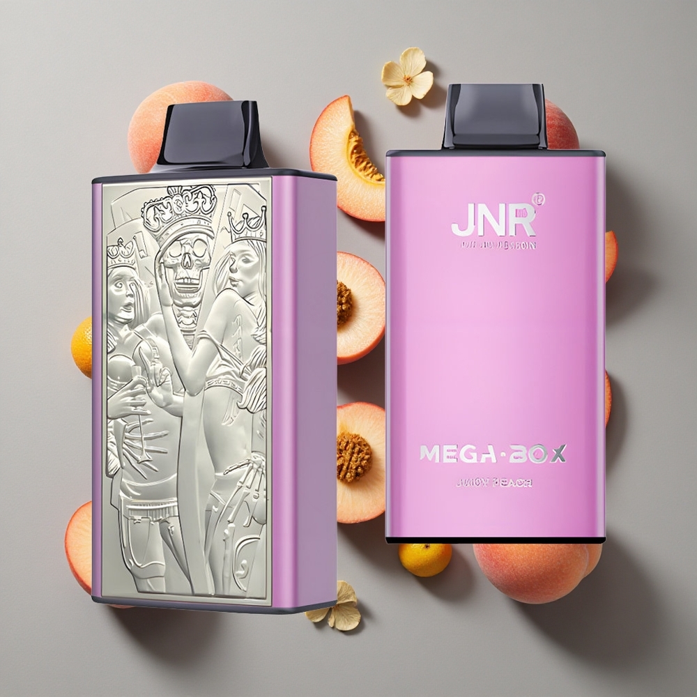 Melocotón Jugoso JNR Mega Box 25000 Puffs Vape Desechable Capacidad de E-líquido 30ml Batería 850mAh