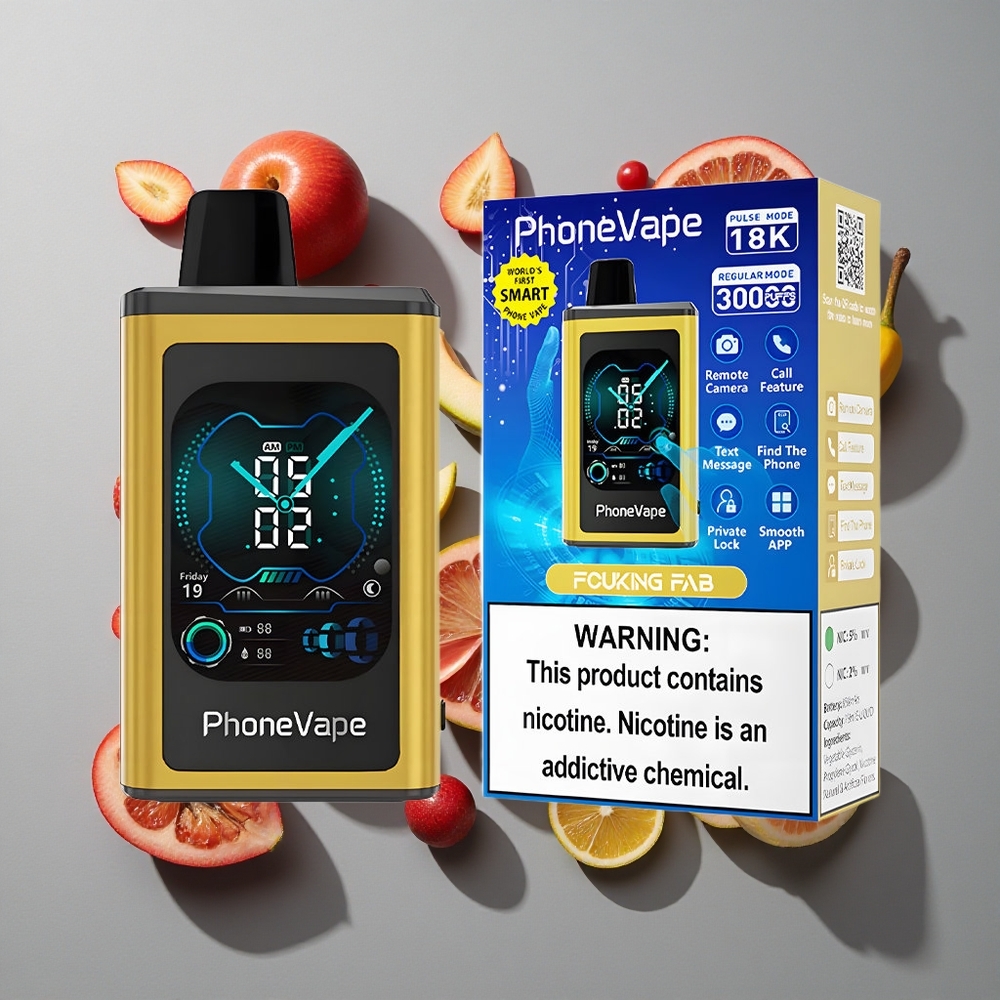 Fucking Fab JNR PhoneVape 30000 chupadas Desechable Vape Pantalla Completa 2% 5% Nicotina