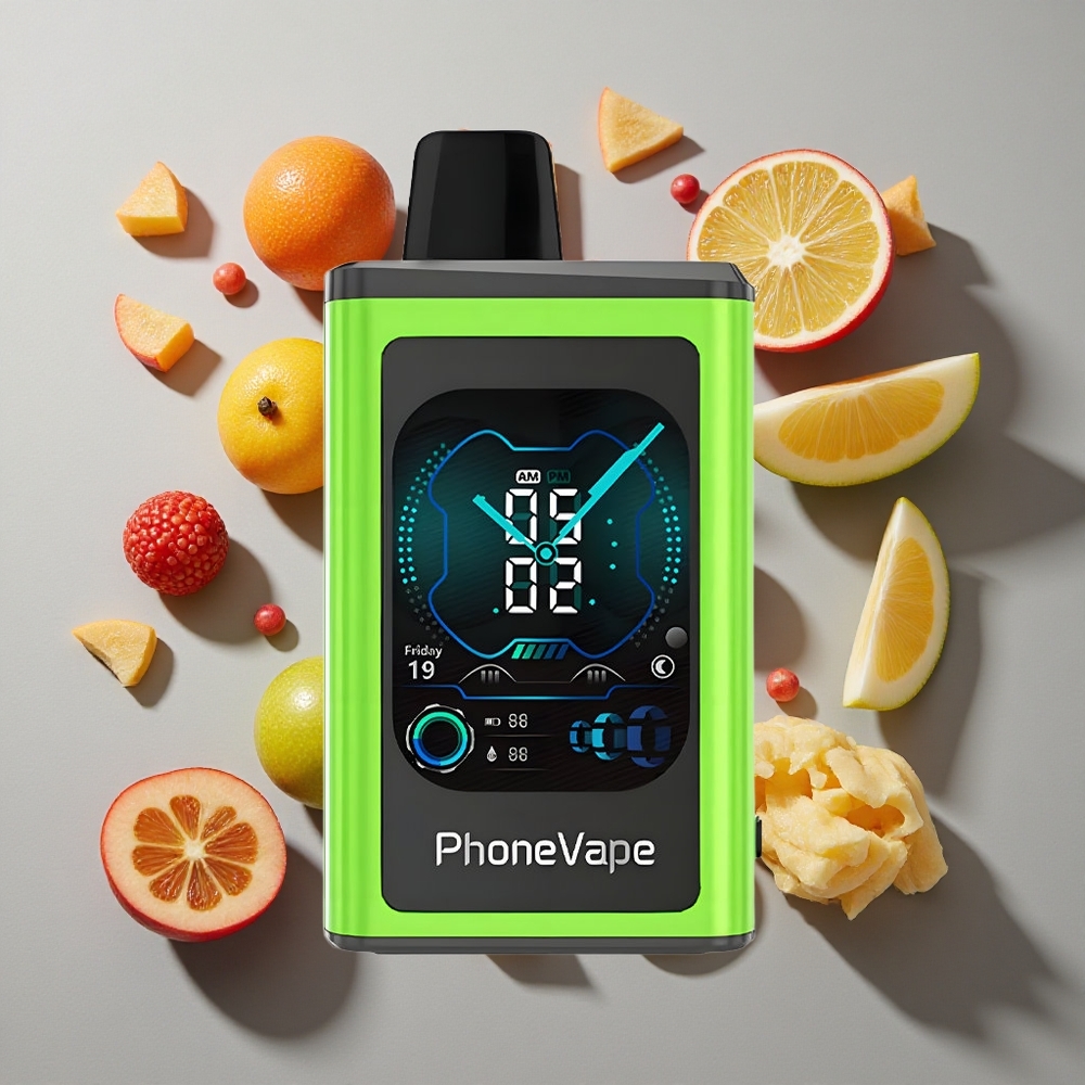 Manzana Ácida Helada JNR PhoneVape 30000 chupadas Batería Recargable 850mAh Pantalla Completa