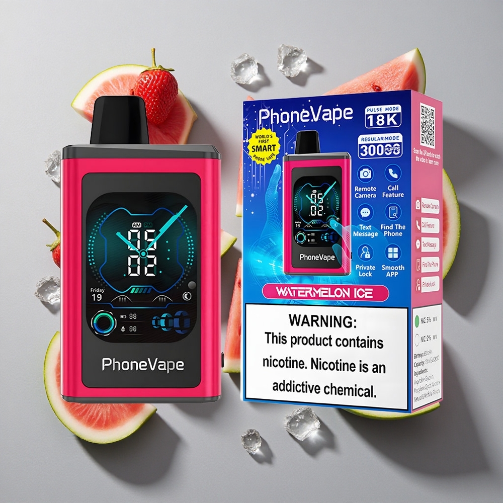 Sandía Helada JNR PhoneVape Vape Desechable 30000 caladas Pantalla Completa Batería Recargable 850mAh