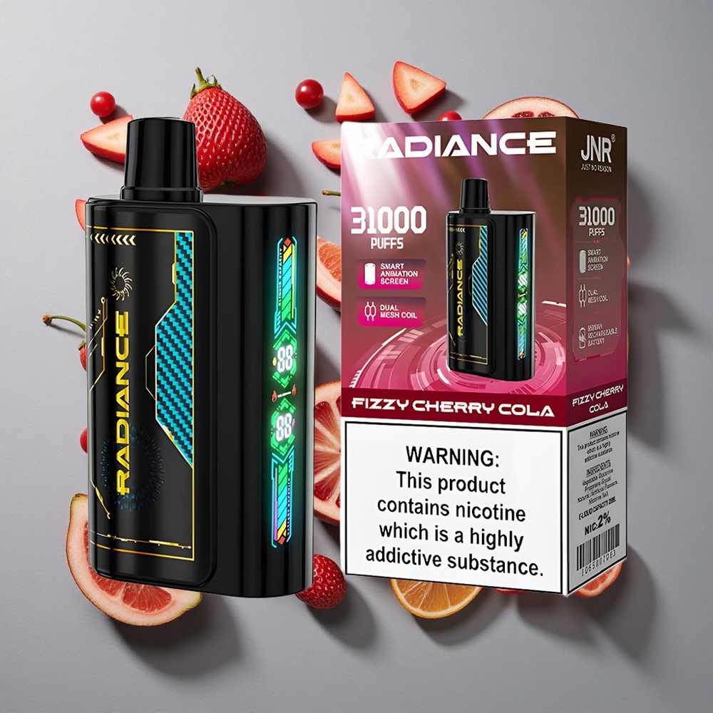 Cereza Fizzy Cola JNR Radiance 31000 Caladas Pantalla Inteligente Batería Recargable 950 mAh