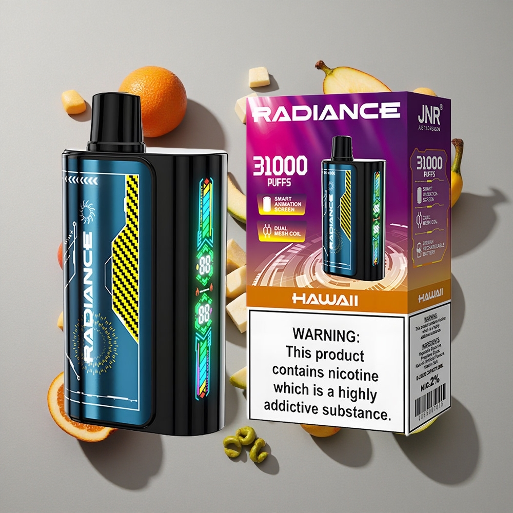 Hawaii JNR Radiance 31000 Caladas Vape Desechable con 28ml de E-líquido y Batería Recargable de 950 mAh