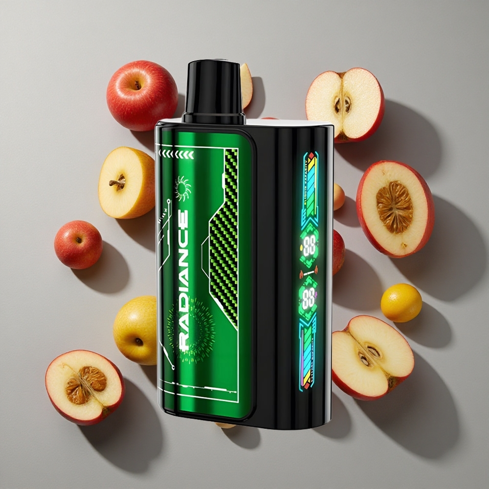 Manzana Doble JNR Radiance 31000 Puffs Vape Desechable con Pantalla de Animación Inteligente y Batería Recargable de 950 mAh
