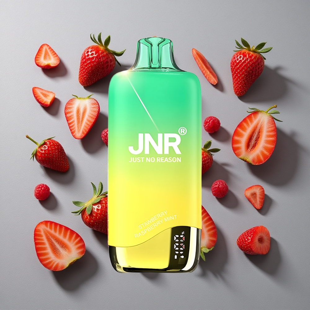 Fresa Frambuesa Menta JNR Rainbow 10500 Puffs Vape Desechable 18ml Tanque de Líquido USB Tipo-c Carga