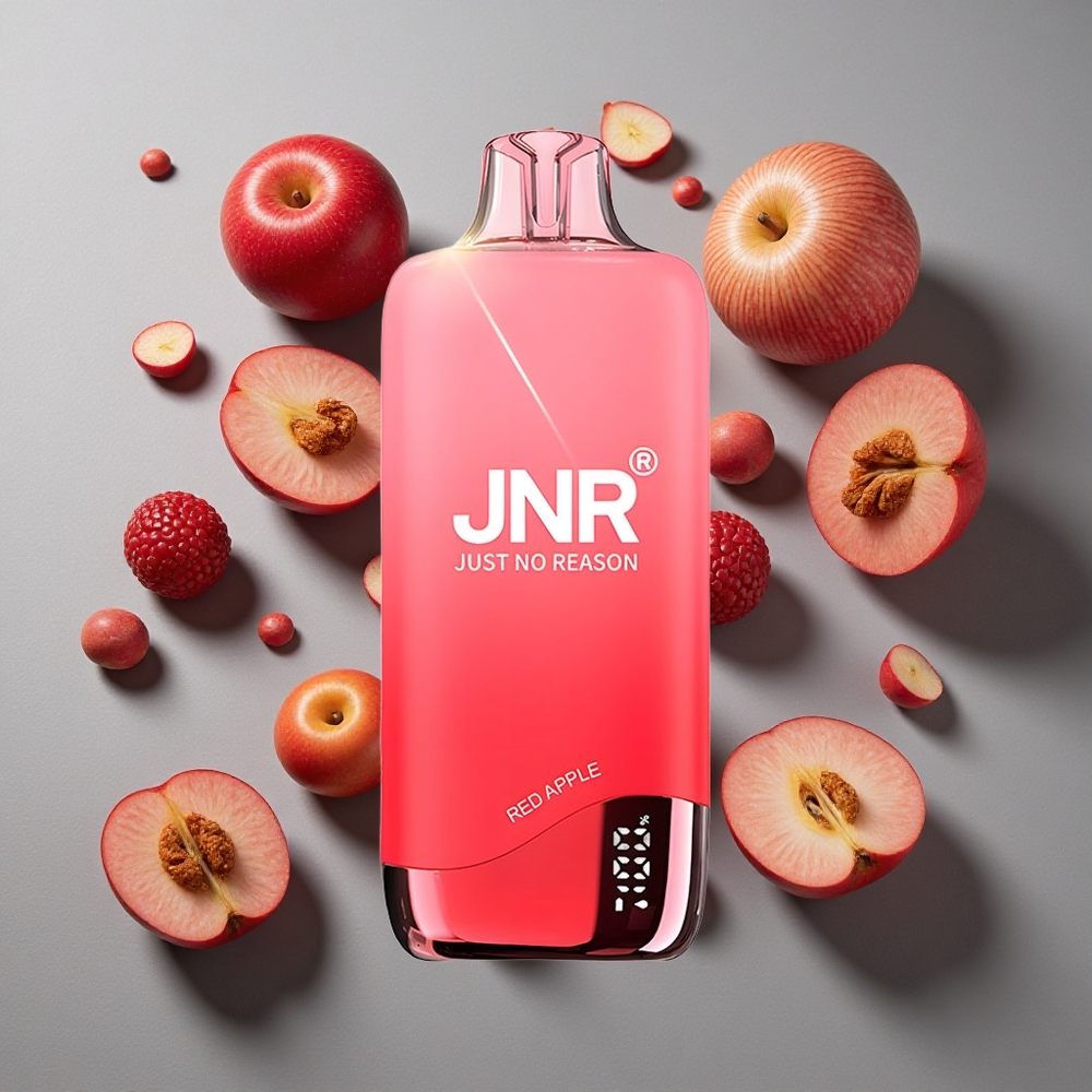 Manzana Roja JNR Rainbow 10500 Puffs Vape Desechable 18ml Tanque de Líquido 0.8ohm Bobina de Malla