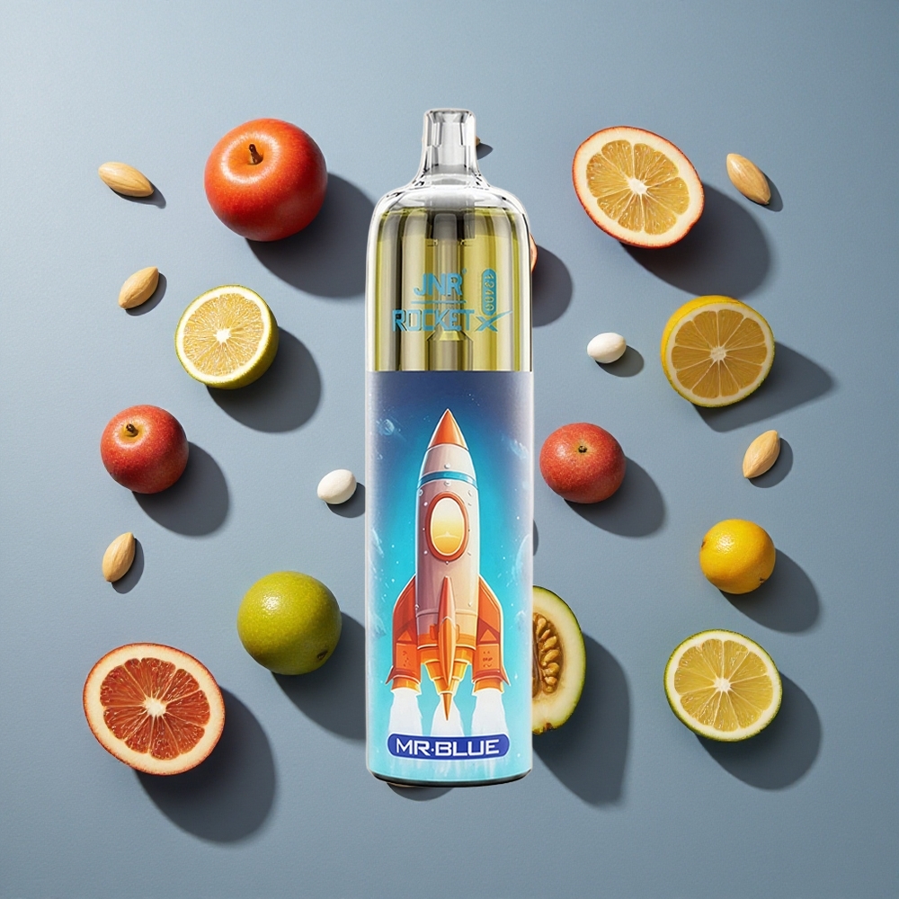 Azul Señor JNR Rocket-X 12400 Puffs Vape Desechable con RGB luces y Tipo-C Carga Rápida