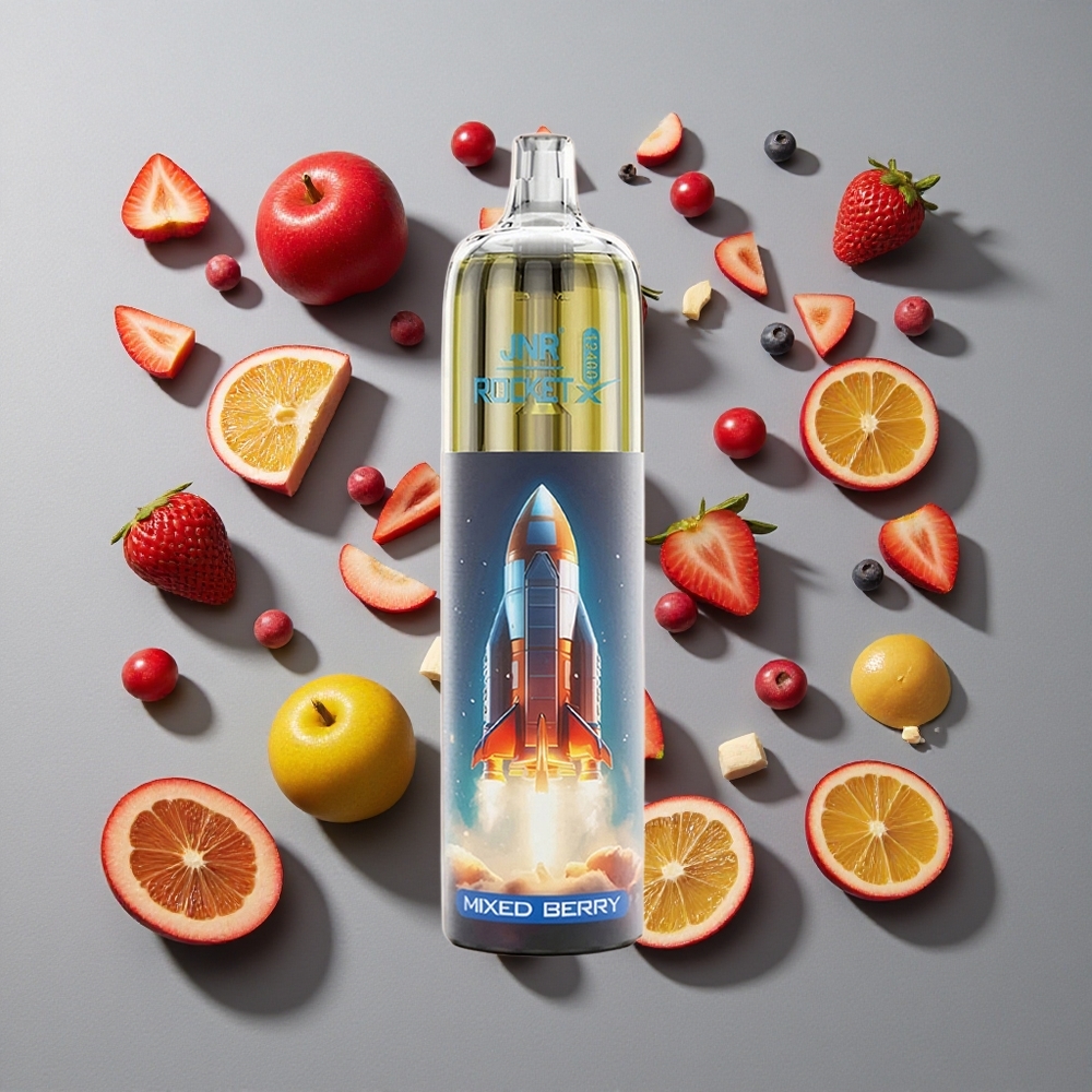 Combinación de Frutas Mixtas JNR Rocket-X 12400 Puffs Vape Desechable Baya Mixta Capacidad de Batería 850mAh Carga Rápida Type-C