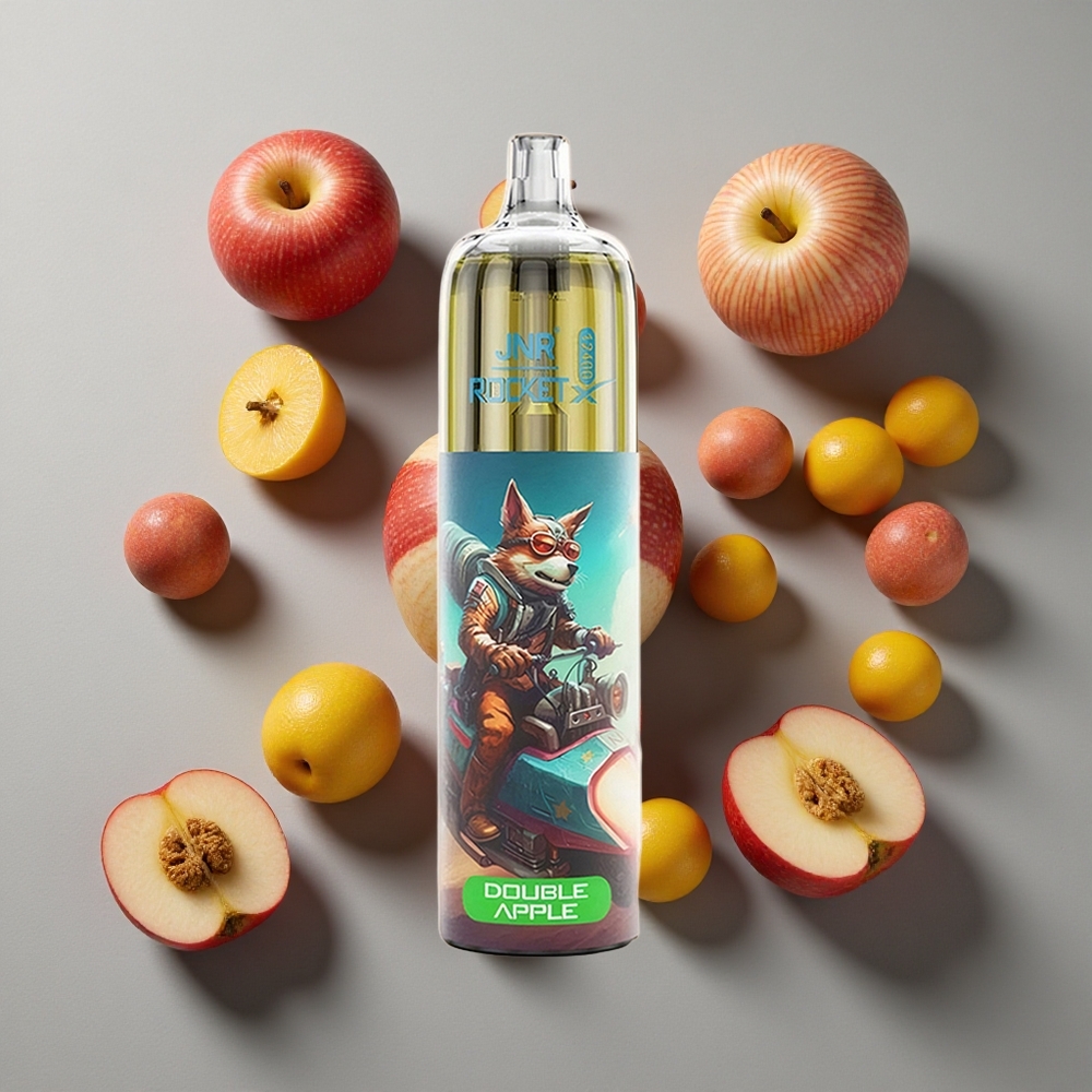 Doble Manzana JNR Rocket-X 12400 Puffs Vape Desechable con Luz RGB y Batería de 850mAh