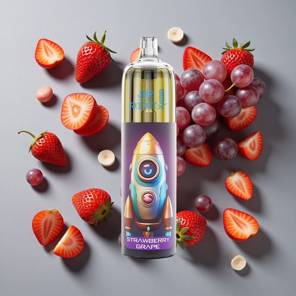Fresa Uva JNR Rocket-X 12400 Puffs Desechable Vape con Luz RGB y Batería de 850mAh